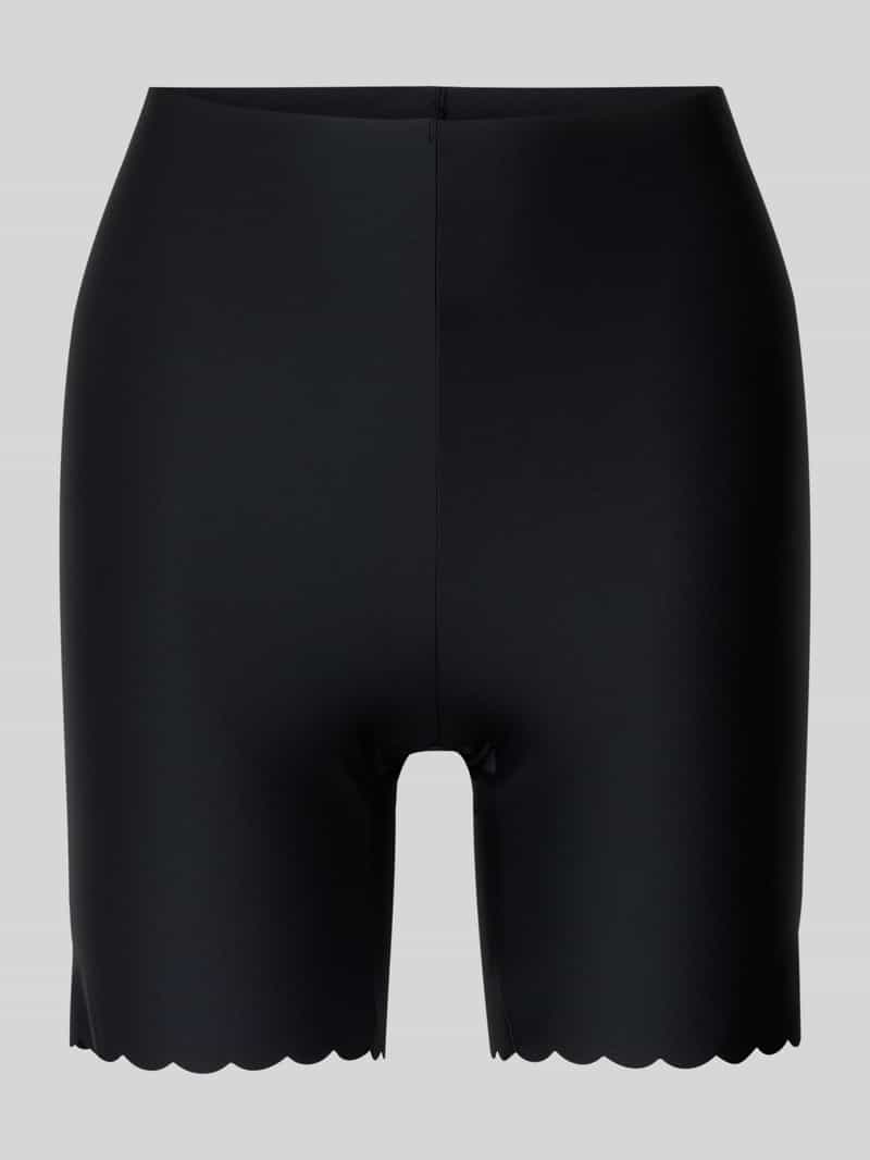 slim fit biker-shorts met sierafwerkingen
