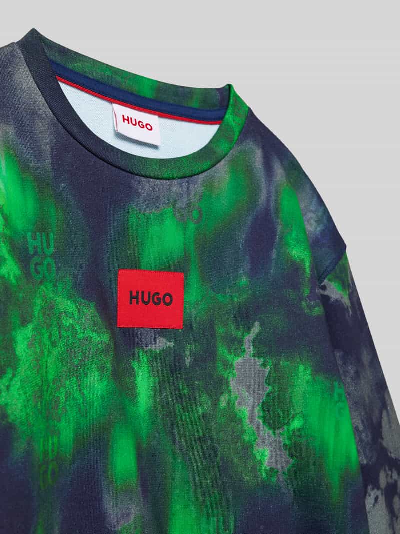 HUGO Sweatshirt met labelpatch