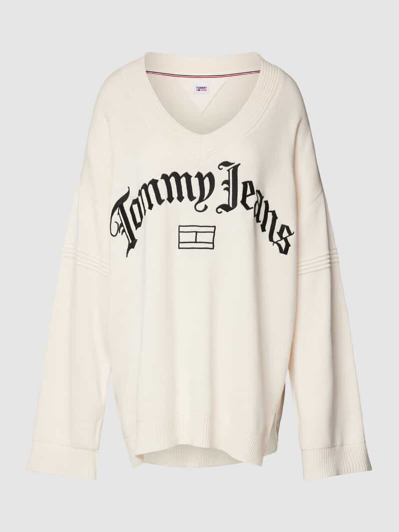 Tommy Jeans Gebreide pullover met labelstitching, model 'GRUNGE'