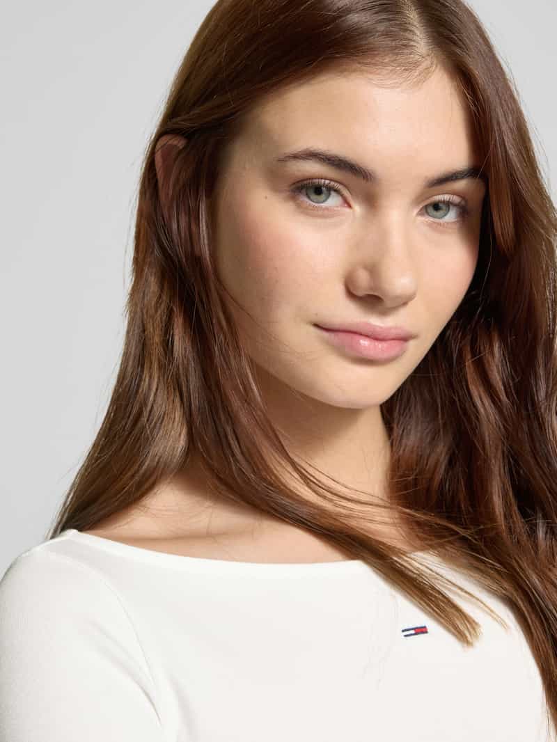 Tommy Jeans Shirt met lange mouwen en labelstitching