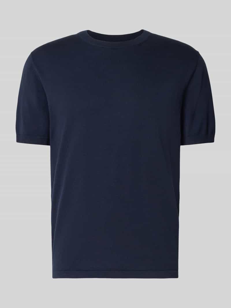 Christian Berg Men T-shirt met geribde ronde hals