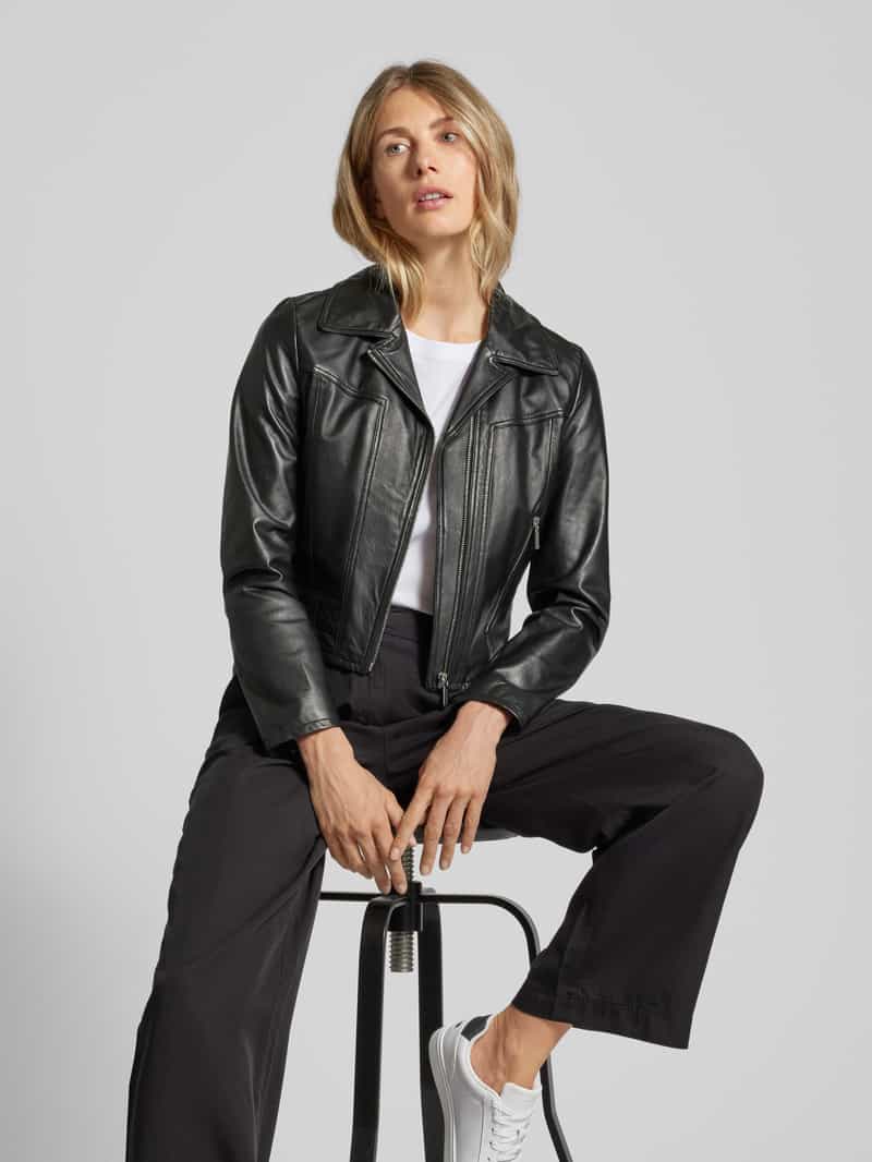 Armani Exchange Leren jack met ritszak