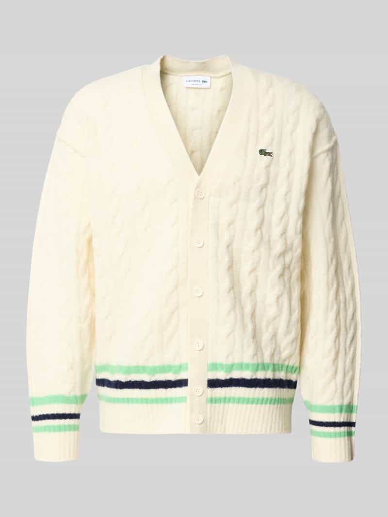 Lacoste Relaxed fit gebreid jack van wolmix