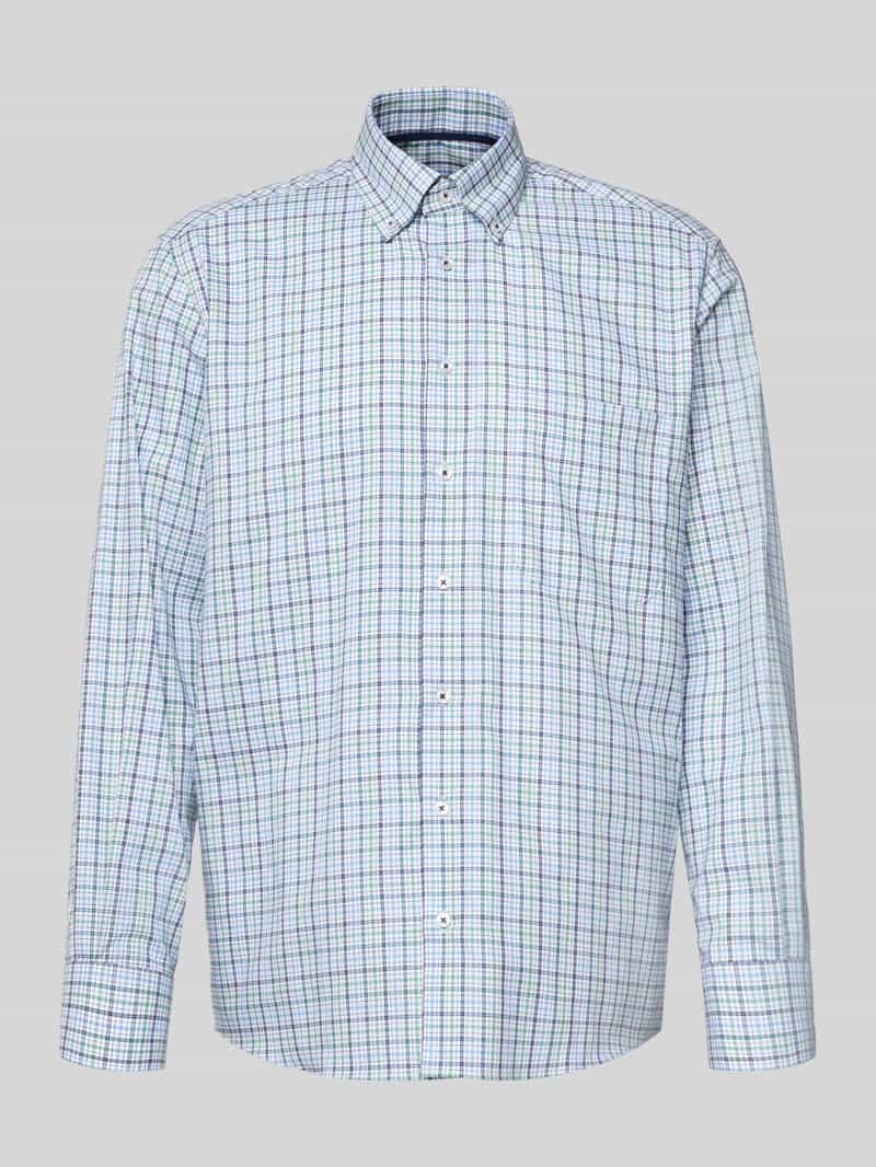 Eterna Comfort fit zakelijk overhemd van katoen met kentkraag