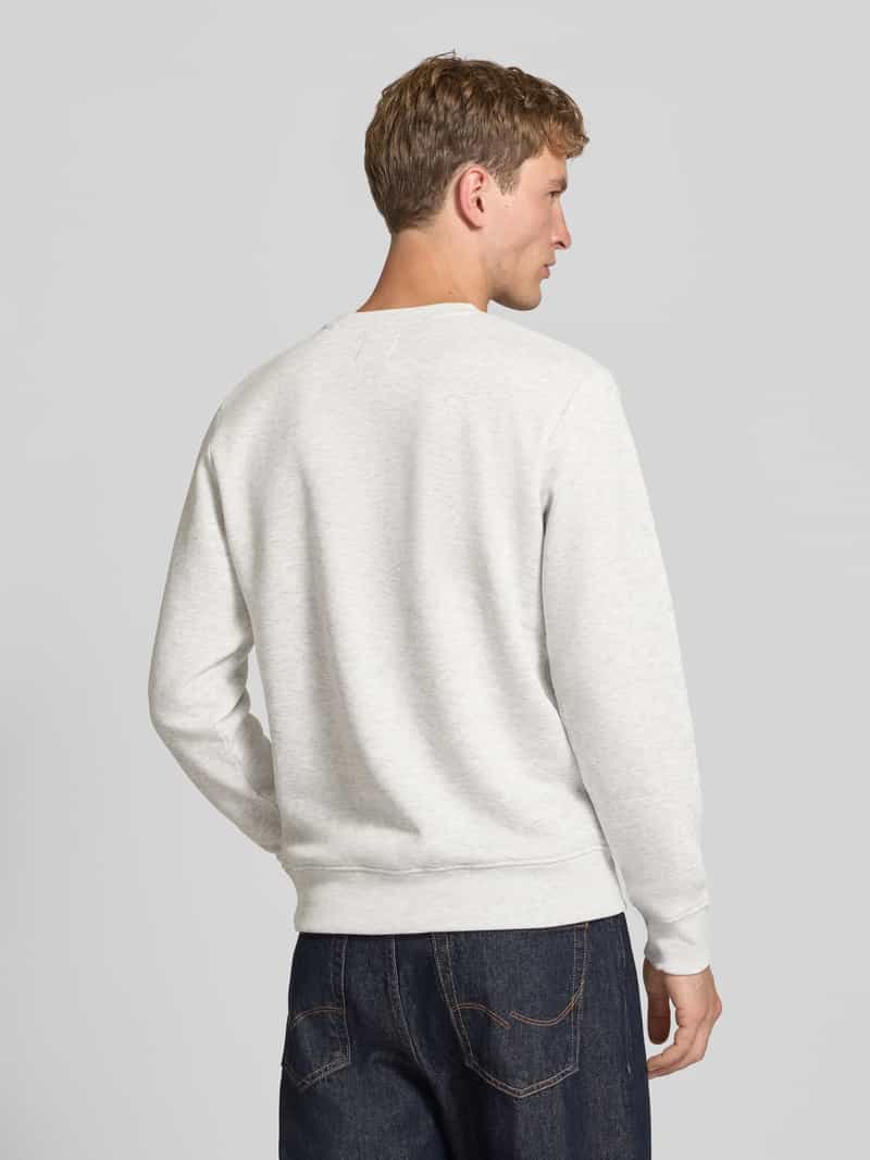 Jack & Jones Regular fit sweatshirt met katoen-aandeel model 'Munk' white melange, foto 2