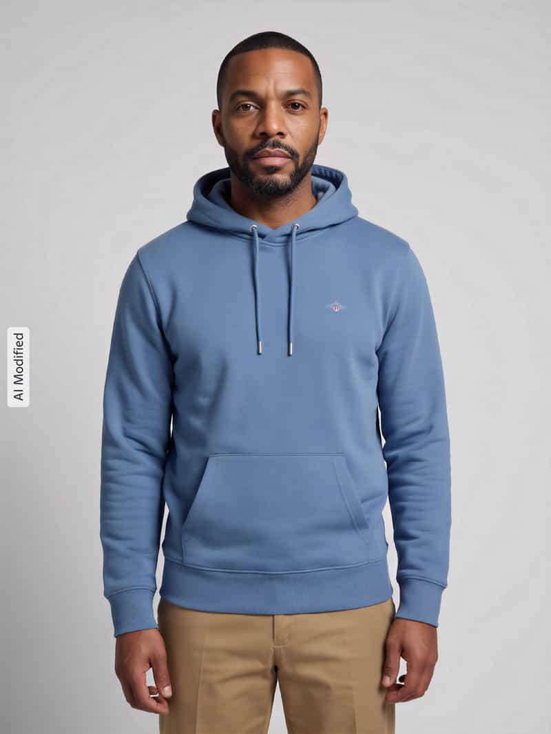 Gant Regular fit hoodie van katoenmix