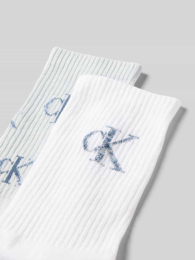 Calvin Klein Jeans Sokken met elastische ribboordjes in een set van 2 paar