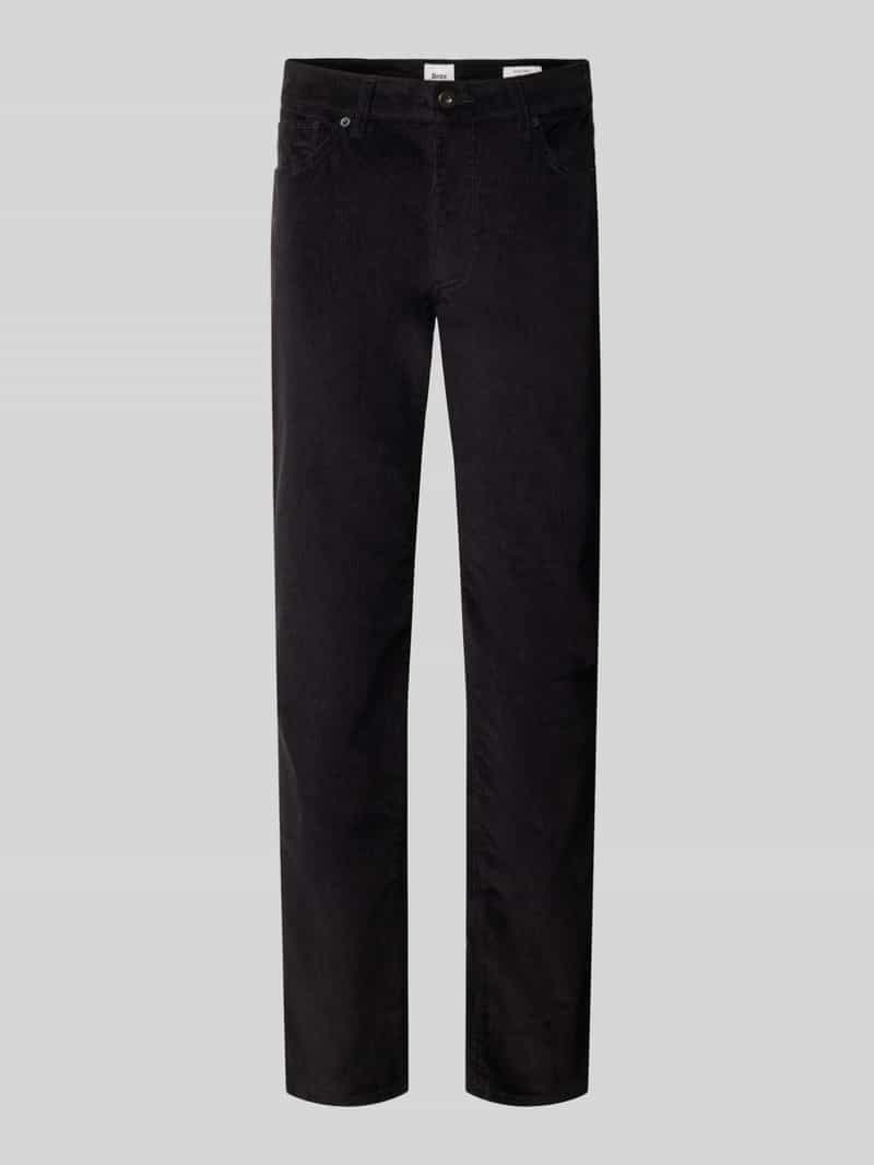straight fit corduroy broek van katoenmix model 'Mythos Flex Cord'