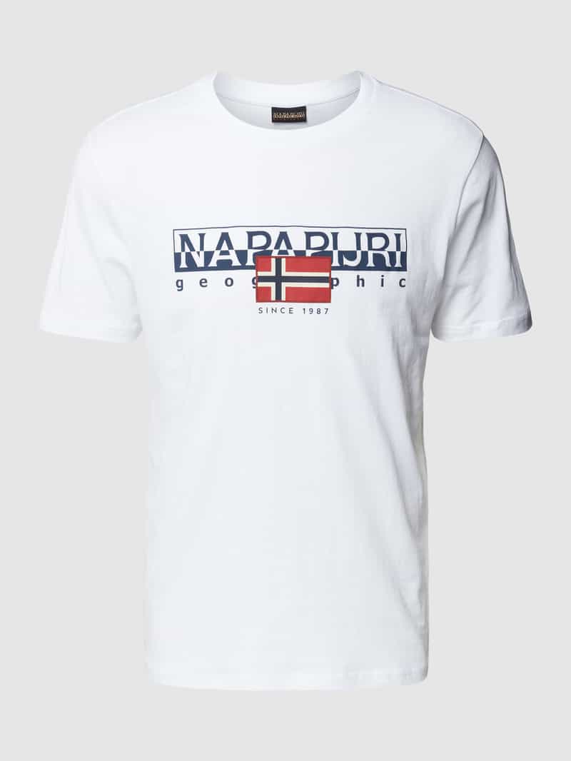 Napapijri T-shirt met labelprint model 'AYLMER'