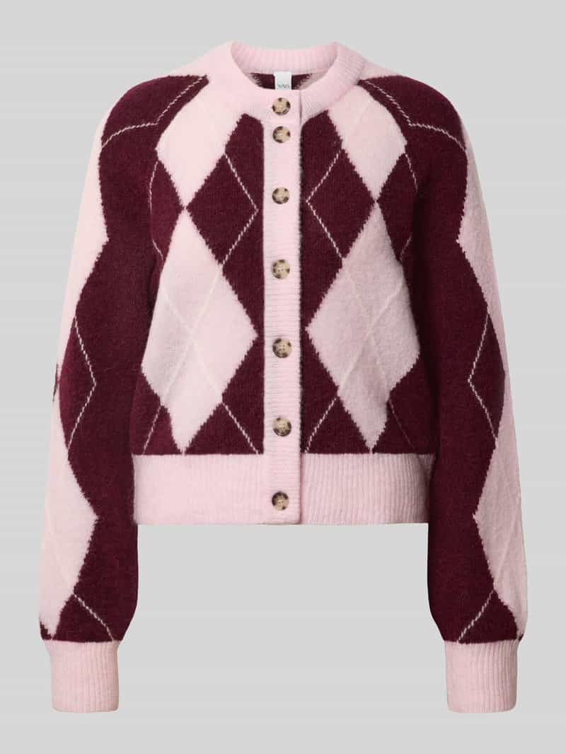 YAS Cardigan van wolmix met ronde hals model 'JOHI'