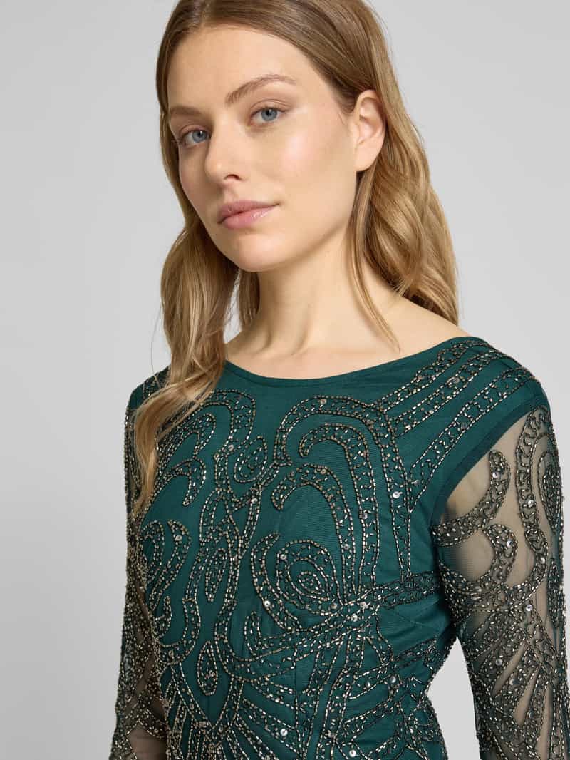 Lace & Beads Cocktailjurk met sierparels