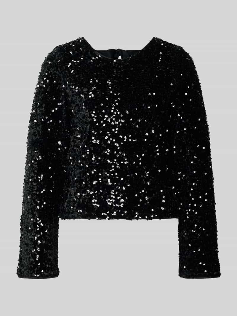 Only Regular fit shirt met lange mouwen met pailletten model 'CONFIDENCE'