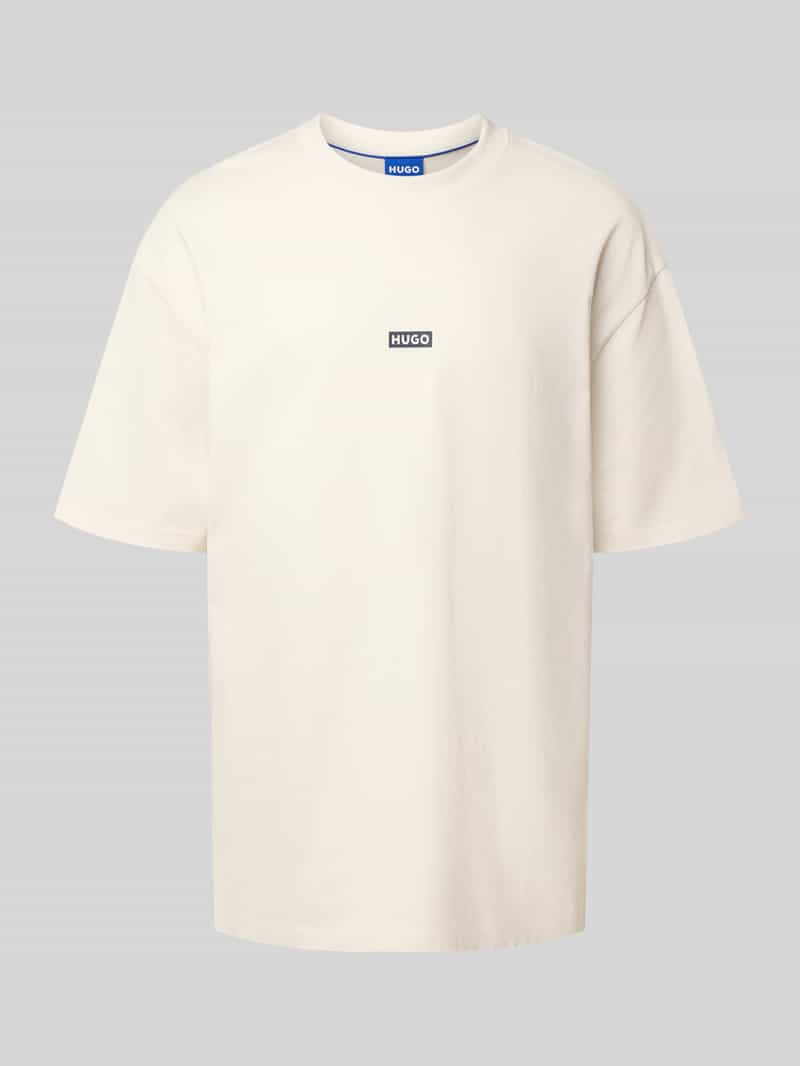 Hugo Blue Regular fit T-shirt van puur katoen