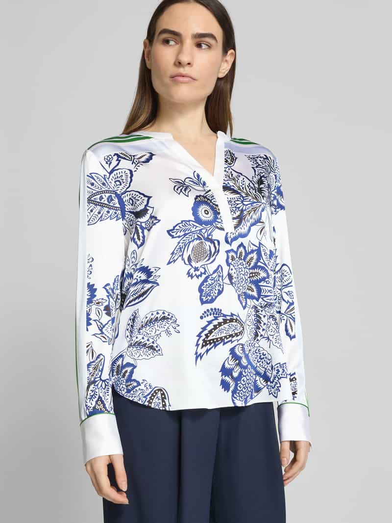 herzensangelegenheit Zijden blouse met V-hals