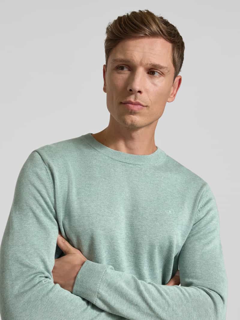 Tom Tailor Regular fit gebreide pullover van zuiver katoen