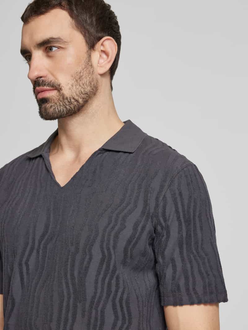 Scotch & Soda Regular fit poloshirt met structuurmotief