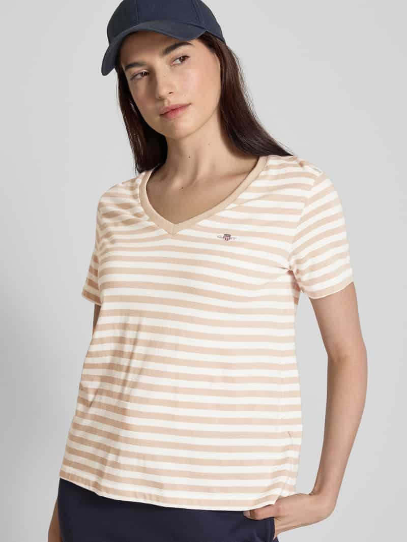 Gant T-shirt met labelstitching