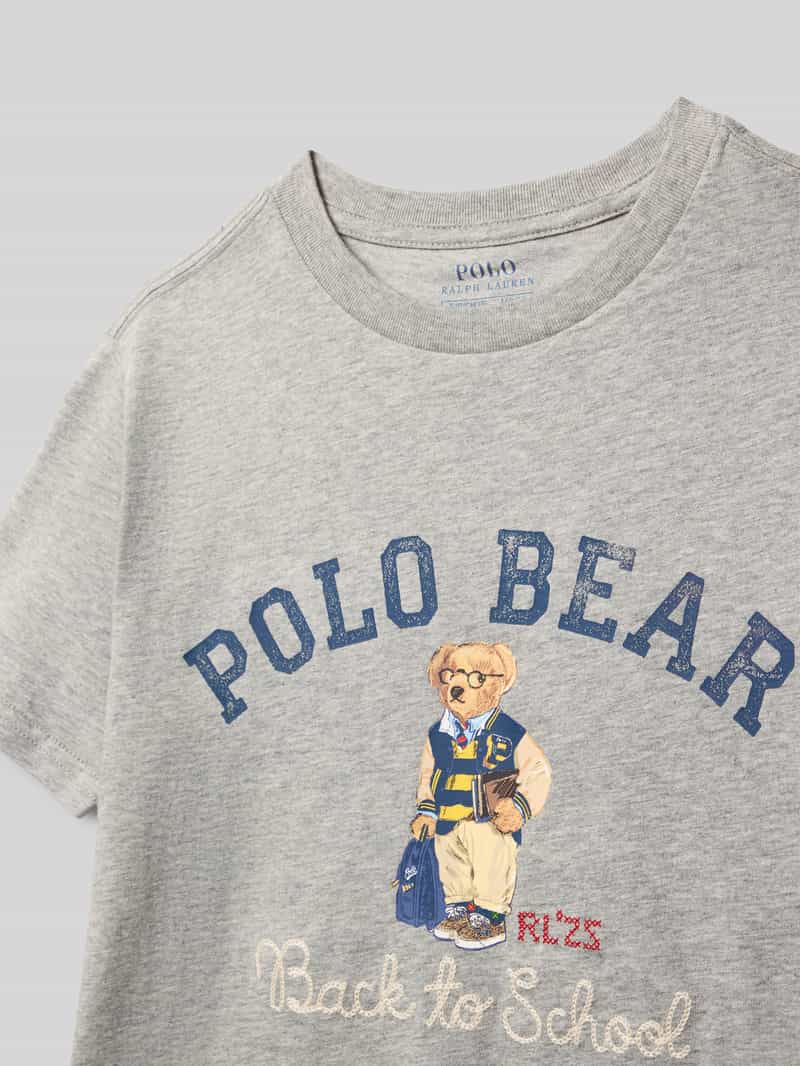 Polo Ralph Lauren Teens T-shirt met labelprint en ronde hals