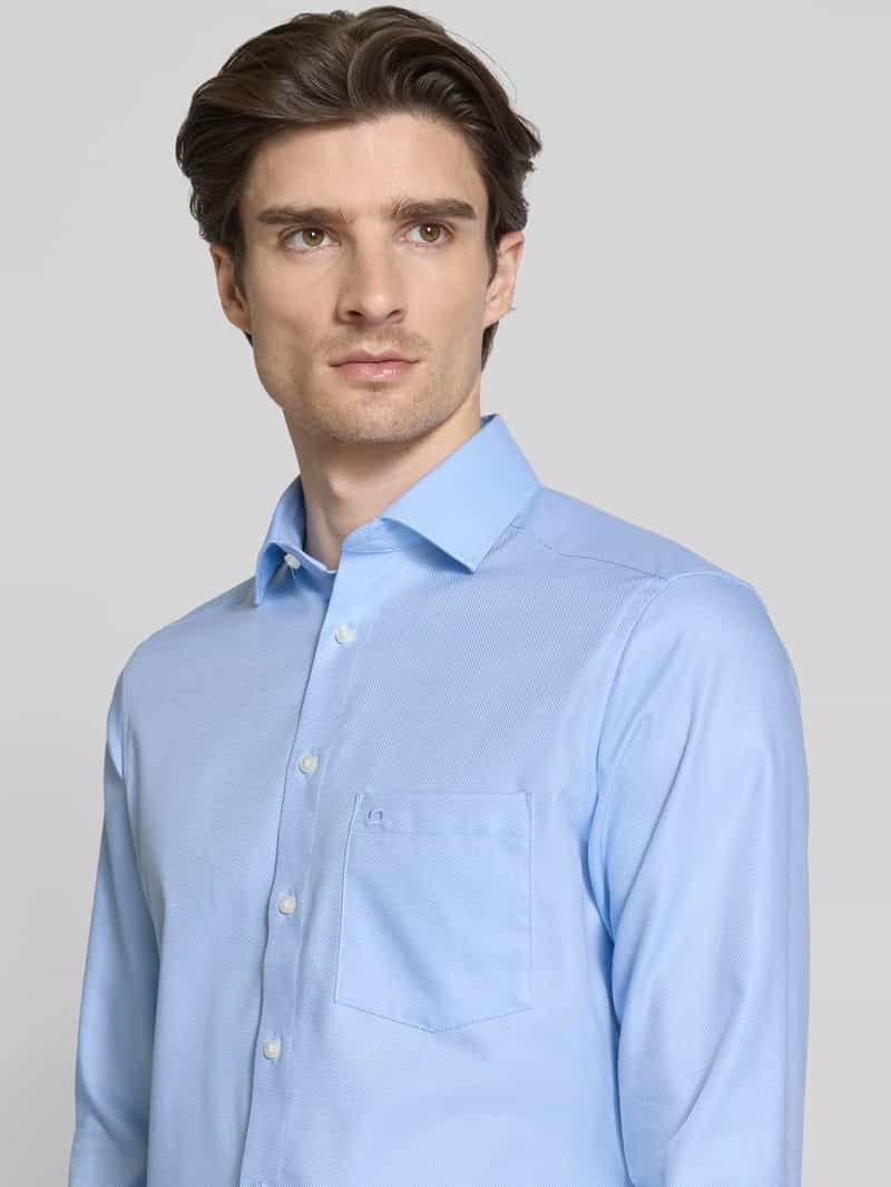 Olymp Super slim fit zakelijk overhemd met kentkraag