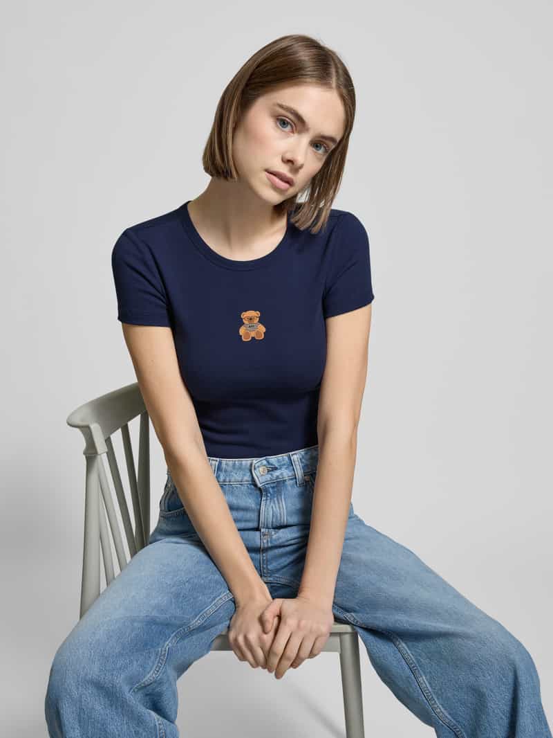 Gina Tricot Slim fit T-shirt met motiefprint