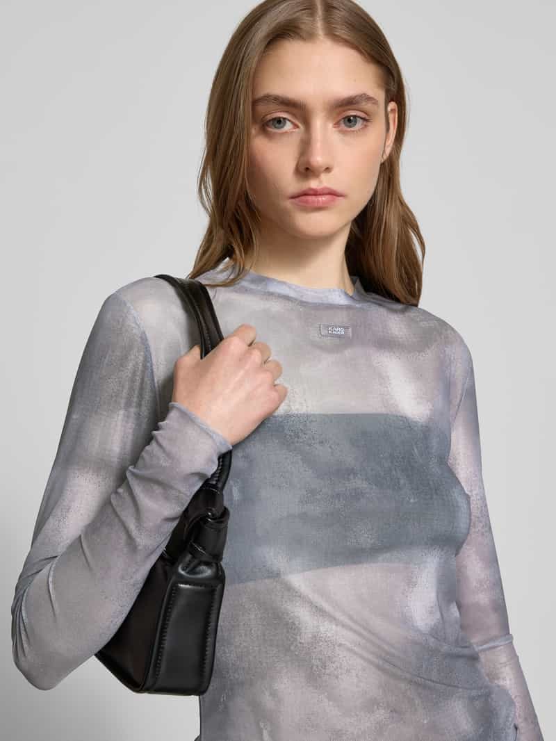Karo Kauer Shirt met lange mouwen in semi-transparant design