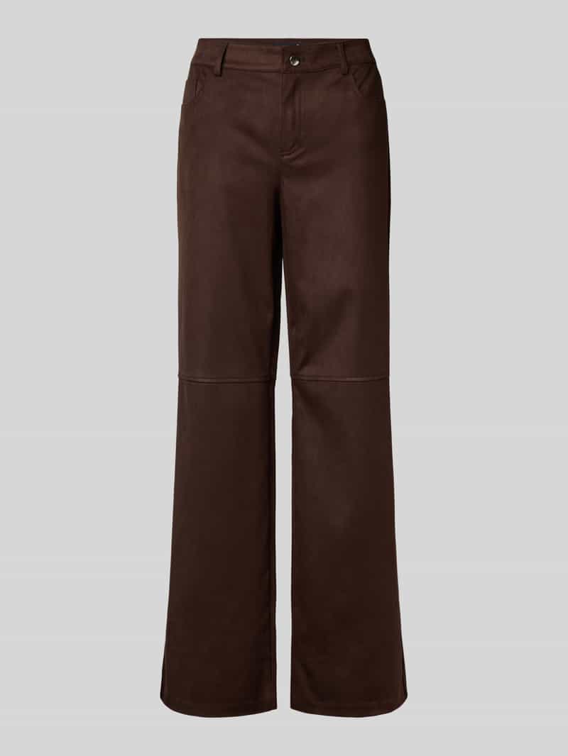 Gina Tricot Broek in leerlook met deelnaden