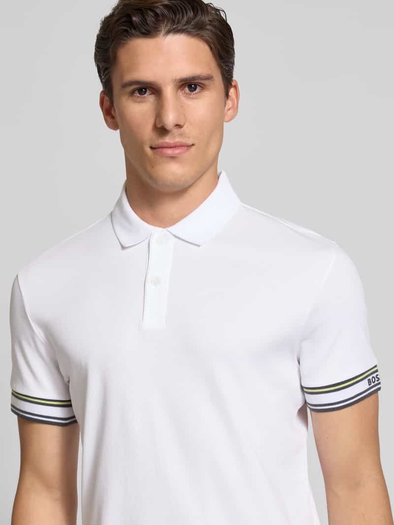 BOSS Green Slim fit poloshirt van zuiver katoen model 'POLOZONE'