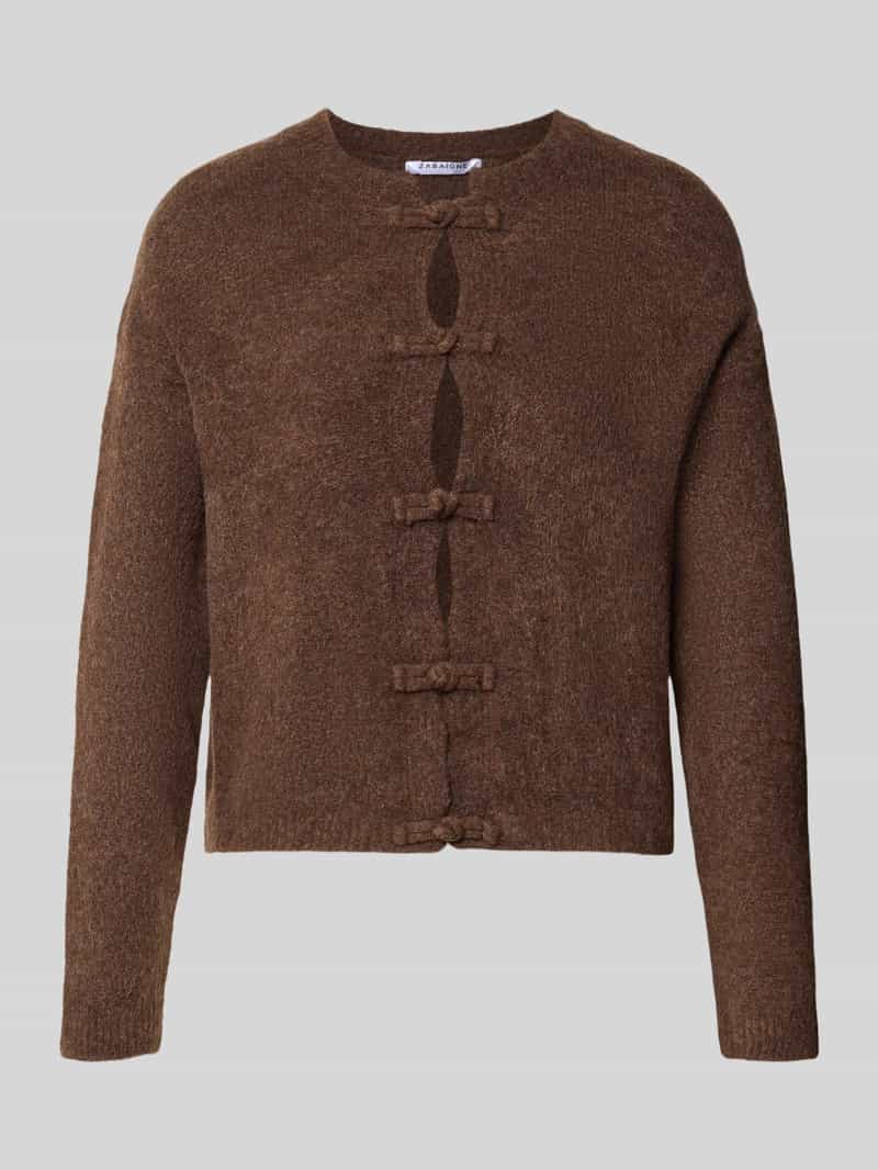 ZABAIONE Regular fit gebreid jack van elastische wolmix model 'IS44A'