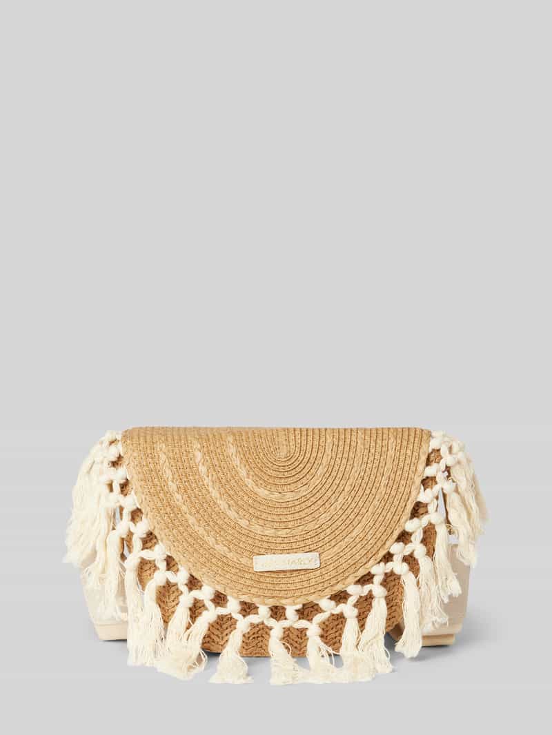 Torba na ramię z efektem plecionki model ‘Straw Honey - Soul Sister’