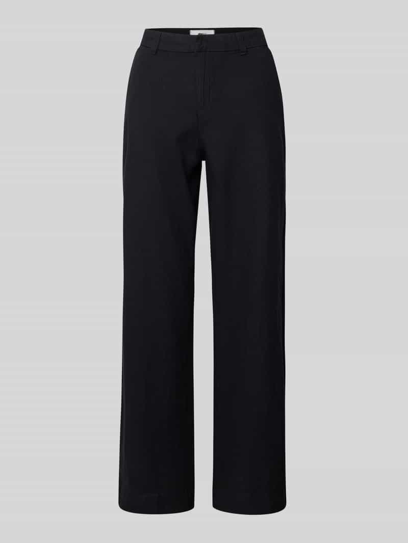 Gina Tricot Wide leg linnen broek met steekzakken