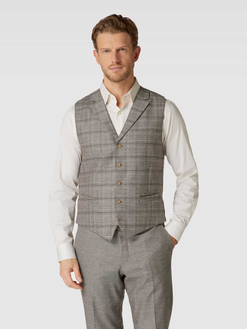 Gilet met glencheck-motief, model 'Orazio' ATELIER TORINO