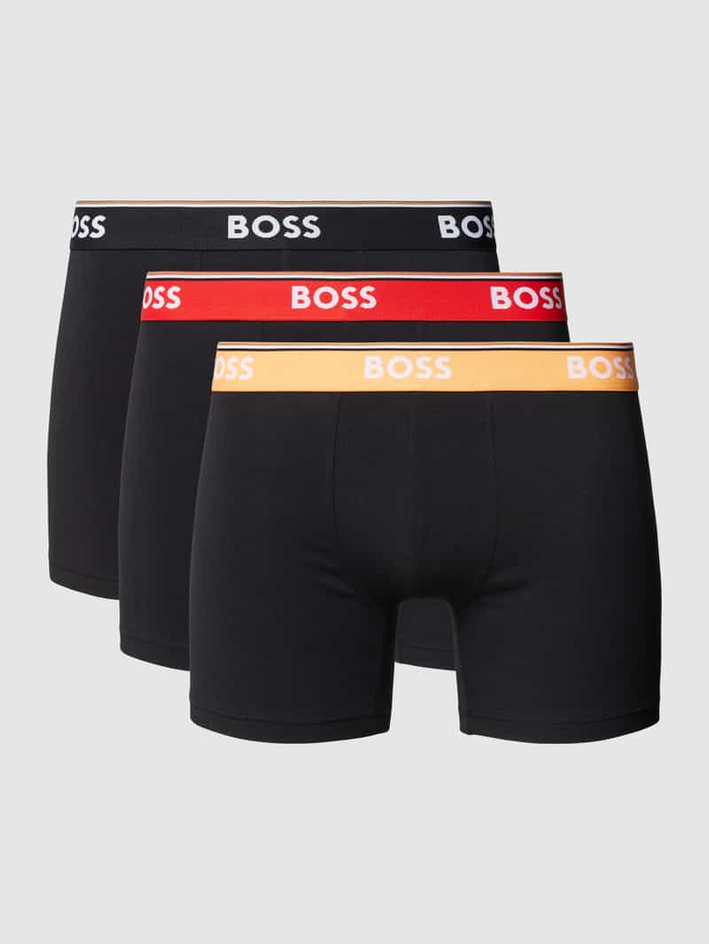 Boss Boxershort met elastische band met logo in een set van 3 stuks