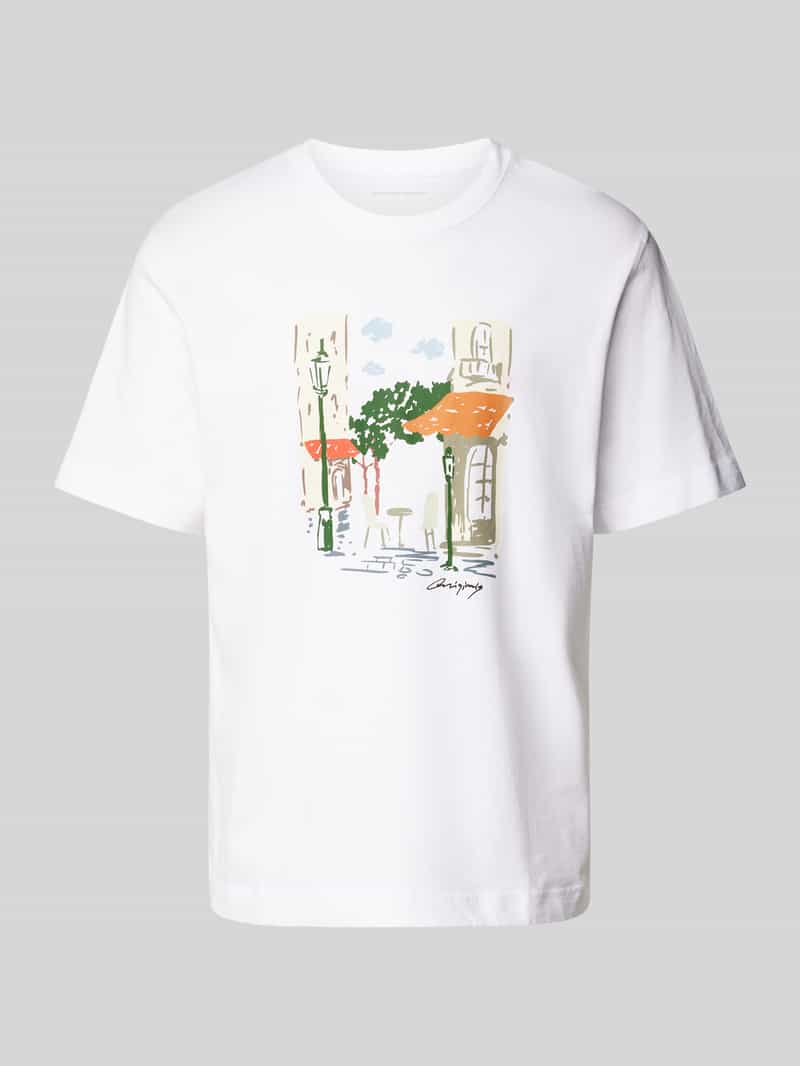 jack & jones T-shirt met motiefprint