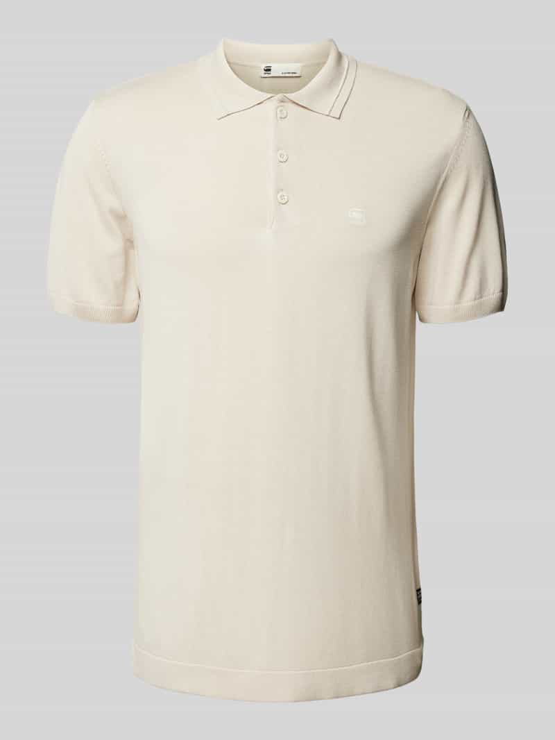 G-Star Raw Poloshirt van pure viscose met logostitching