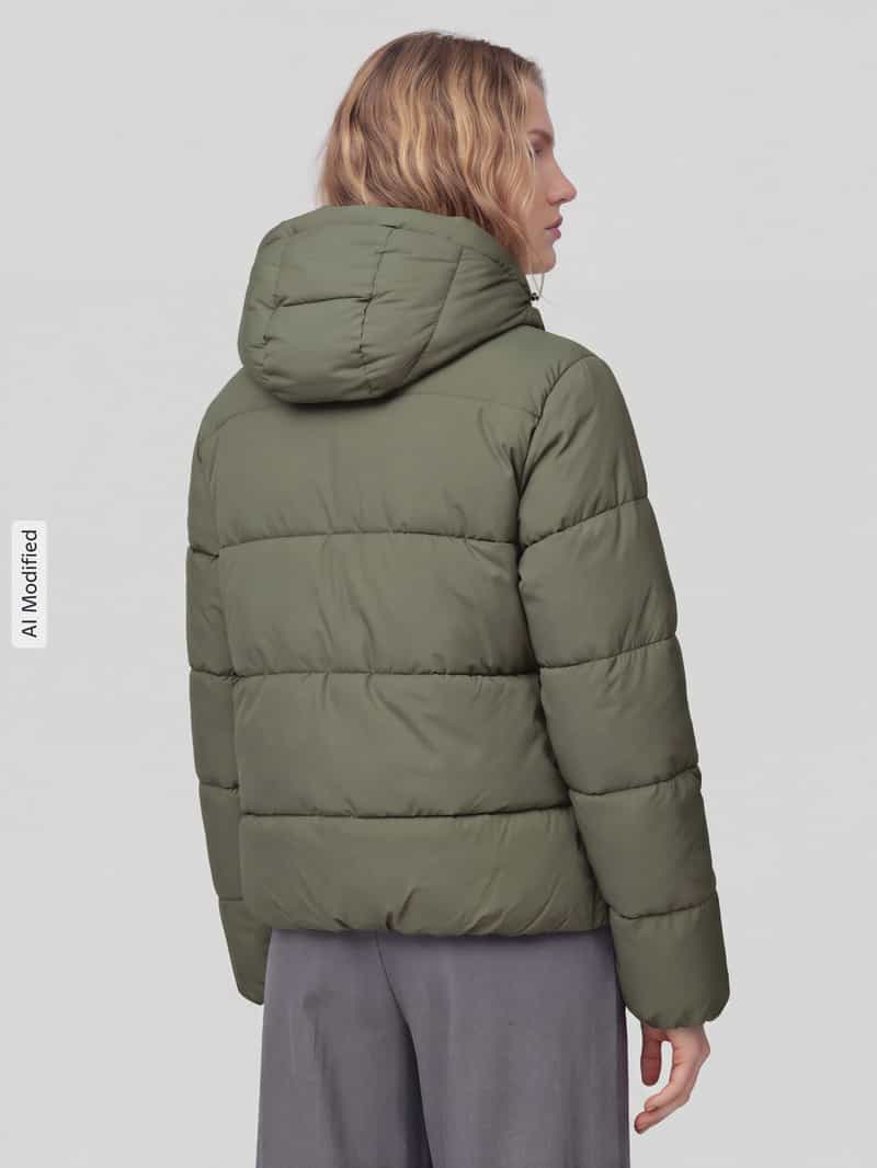 Tom Tailor Denim Donzen bomberjack met capuchon en donsvulling