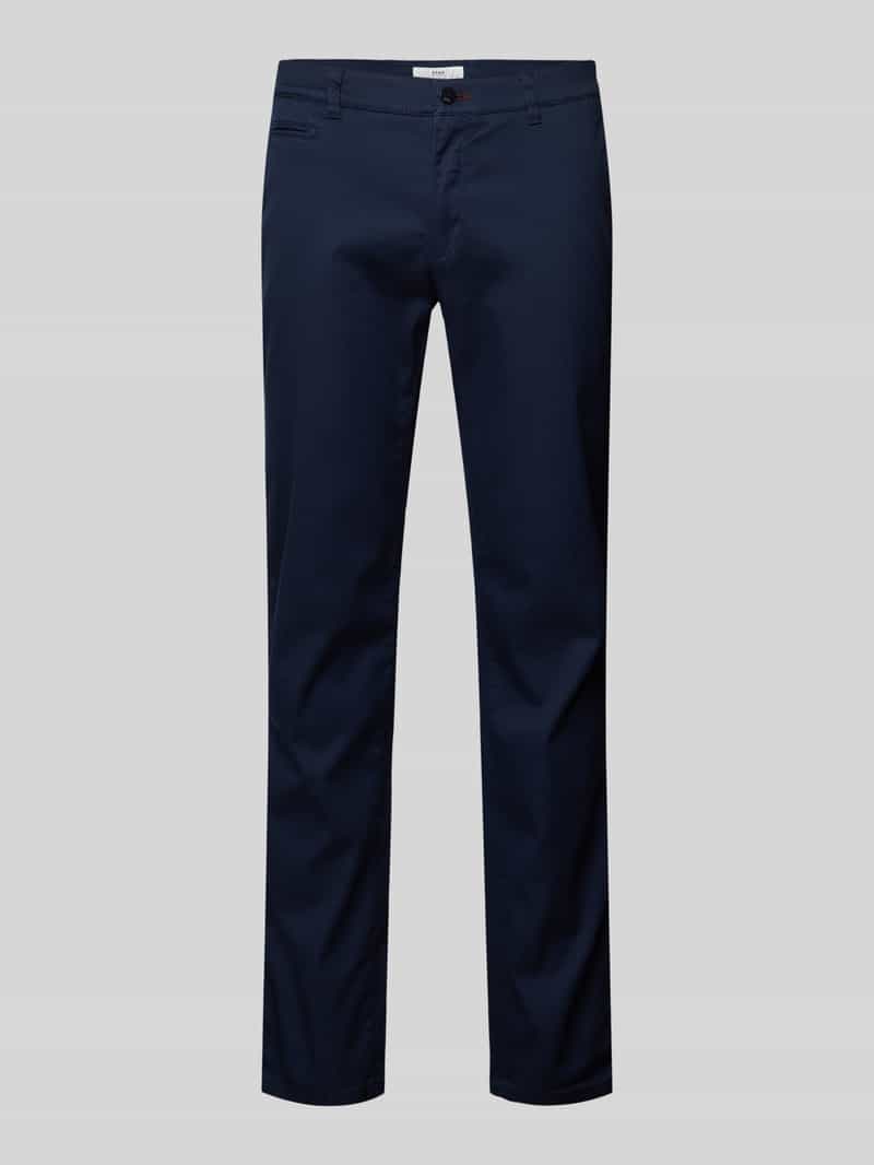 Slim fit chino met Franse steekzakken, model 'Fabio'