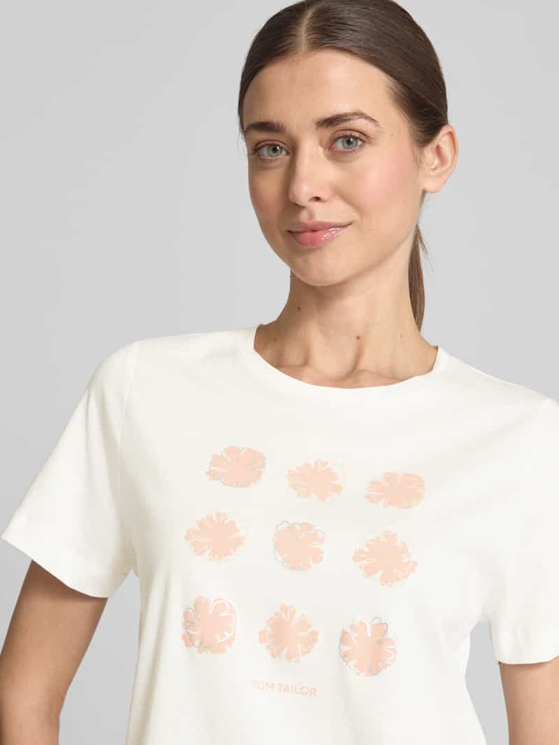 Tom Tailor Regular fit T-shirt van puur katoen