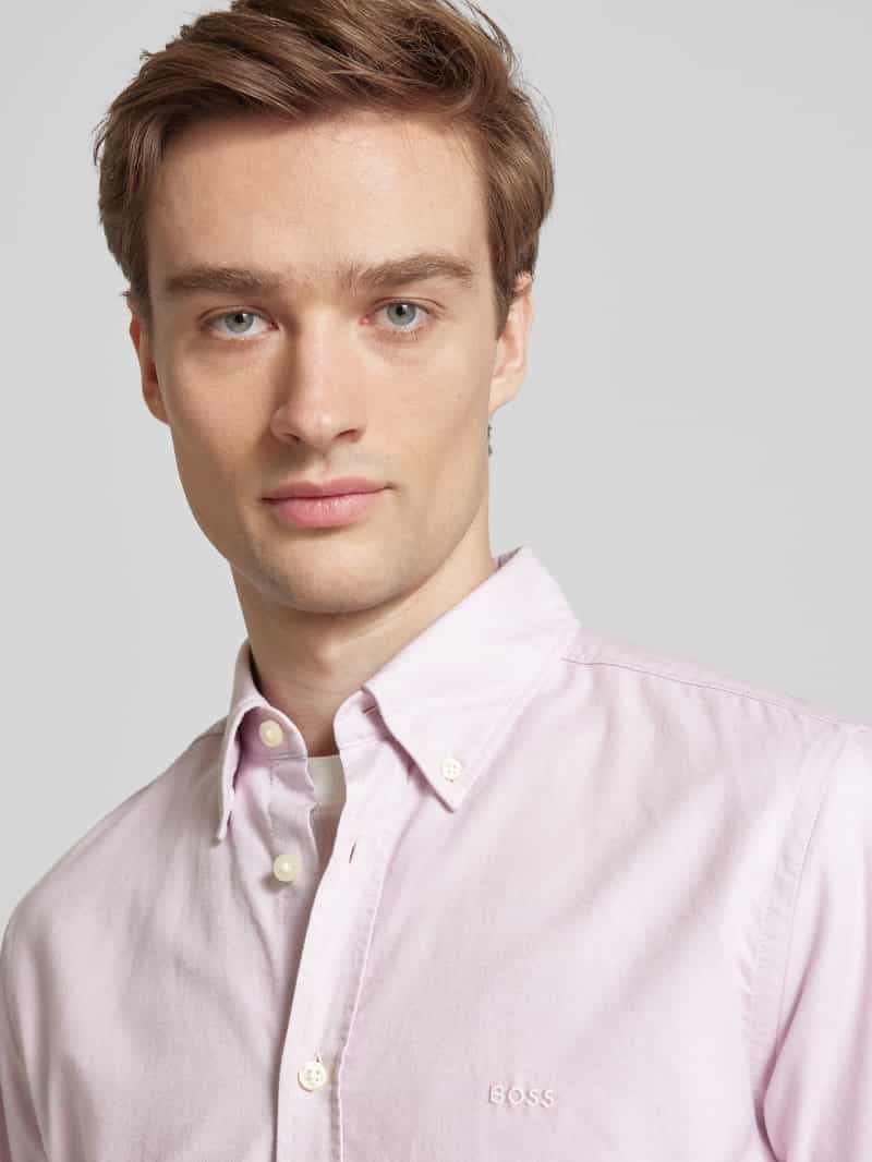 Boss Orange Slim fit vrijetijdsoverhemd met button-downkraag model 'Rickert'