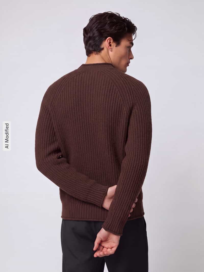 Selected Pullover met raglanmouwen van wolmix