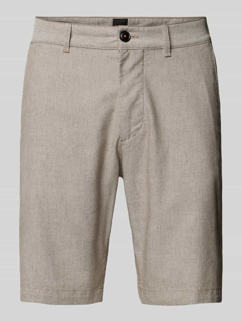 Boss Orange Slim fit bermuda met structuurmotief