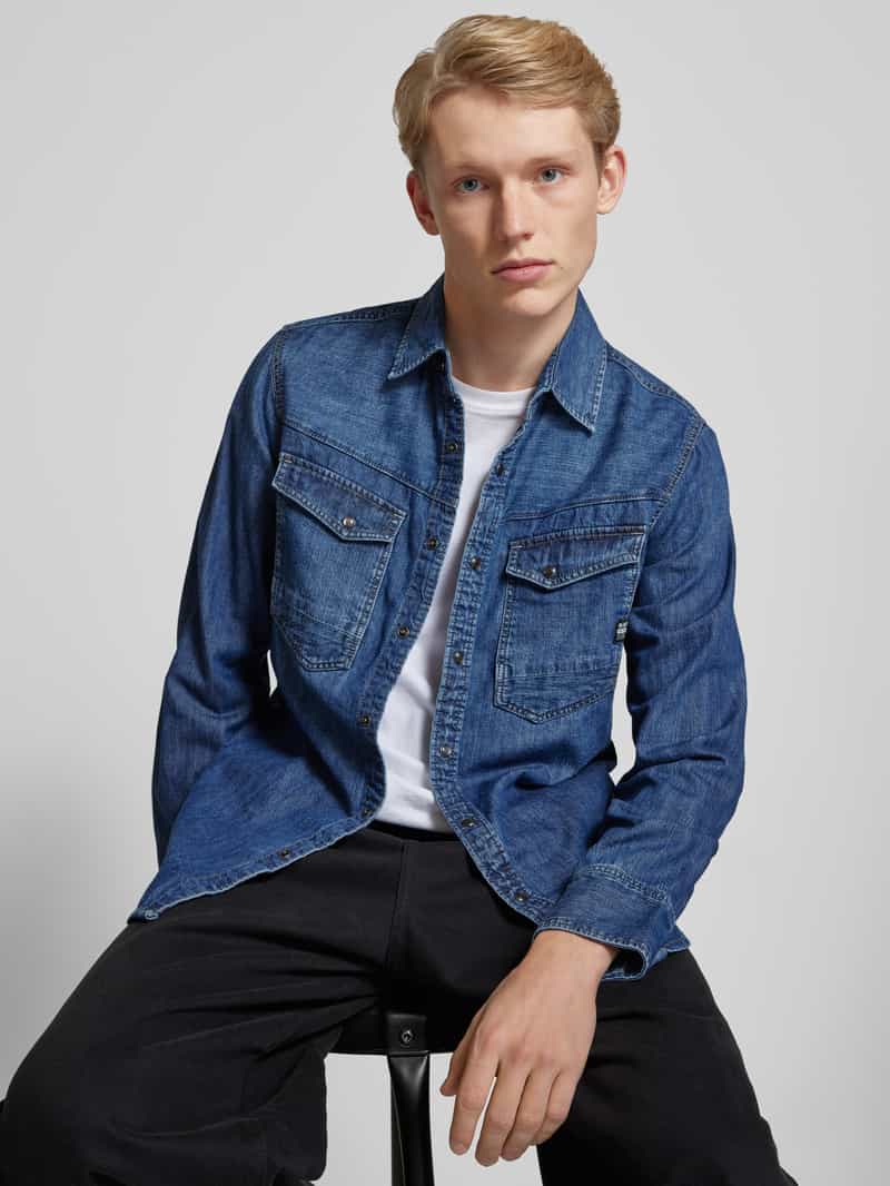 G-Star Raw Jeansjack met kentkraag