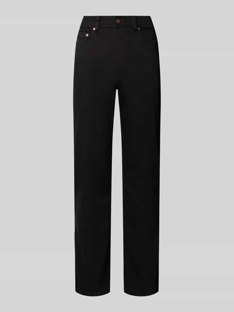 straight fit jeans van katoenmix