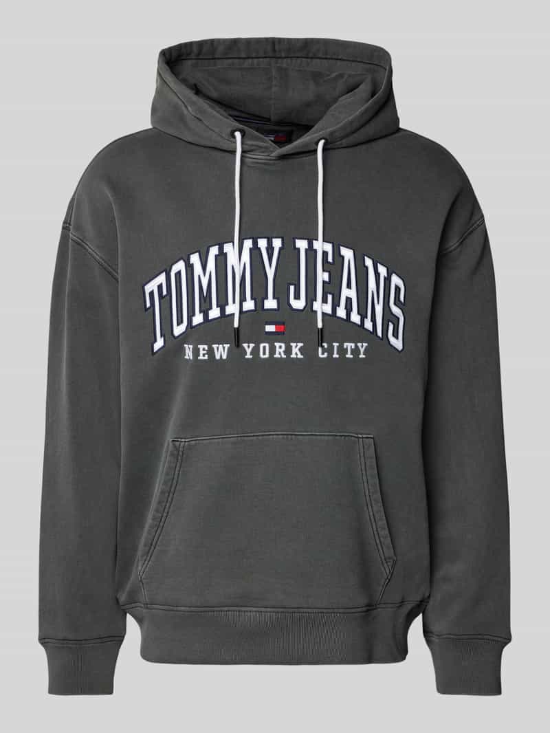 Tommy Jeans Hoodie met labelstitching model 'VARSITY'