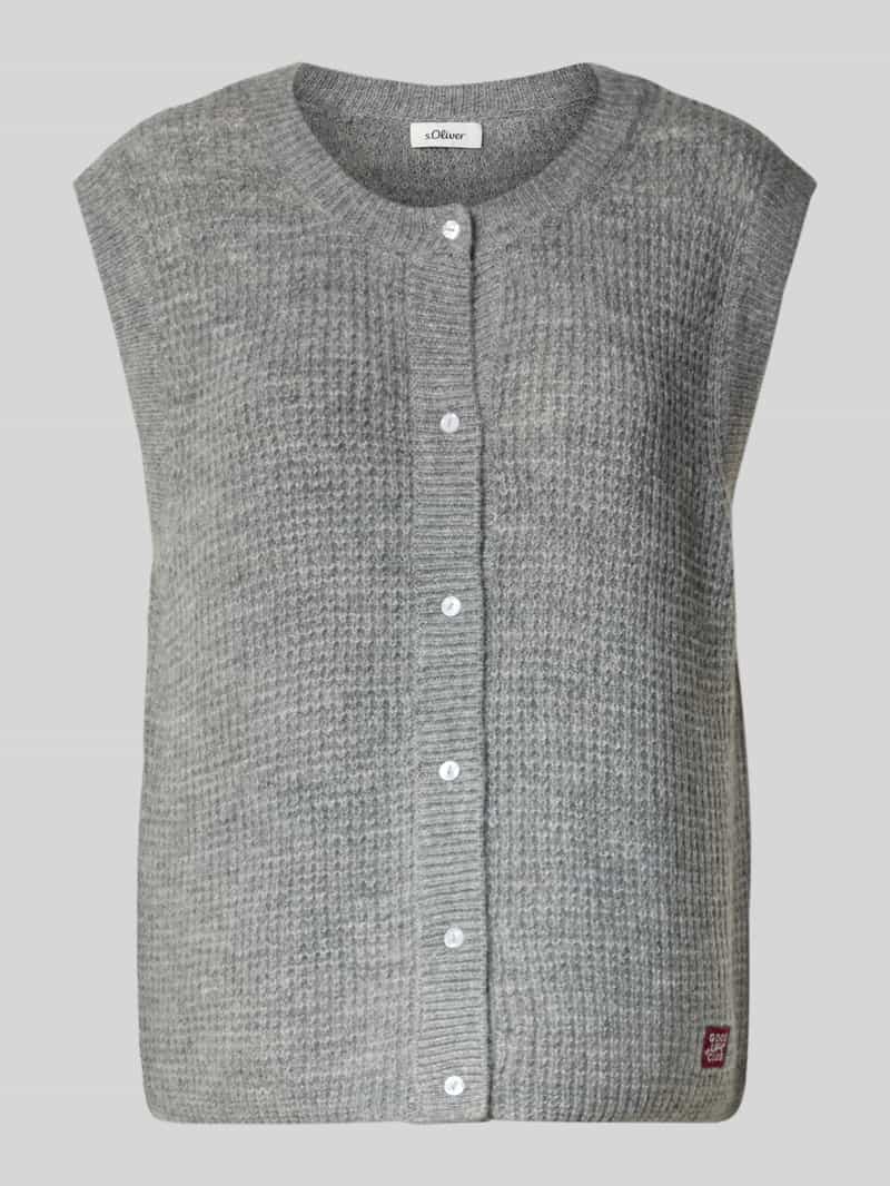 s.Oliver RED LABEL Regular fit mouwloos vest met alpaca