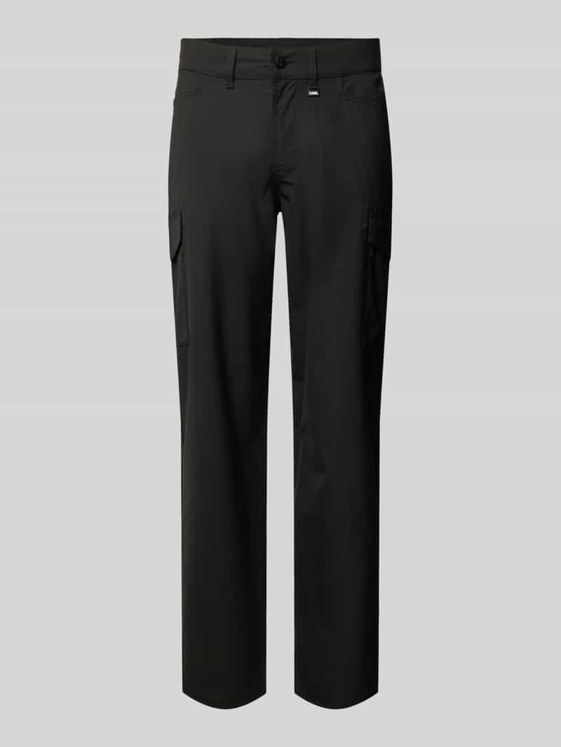 Karl Lagerfeld Regular fit cargobroek met labelapplicatie