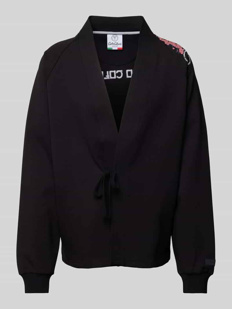 carlo colucci Oversized kimono met labelpatch