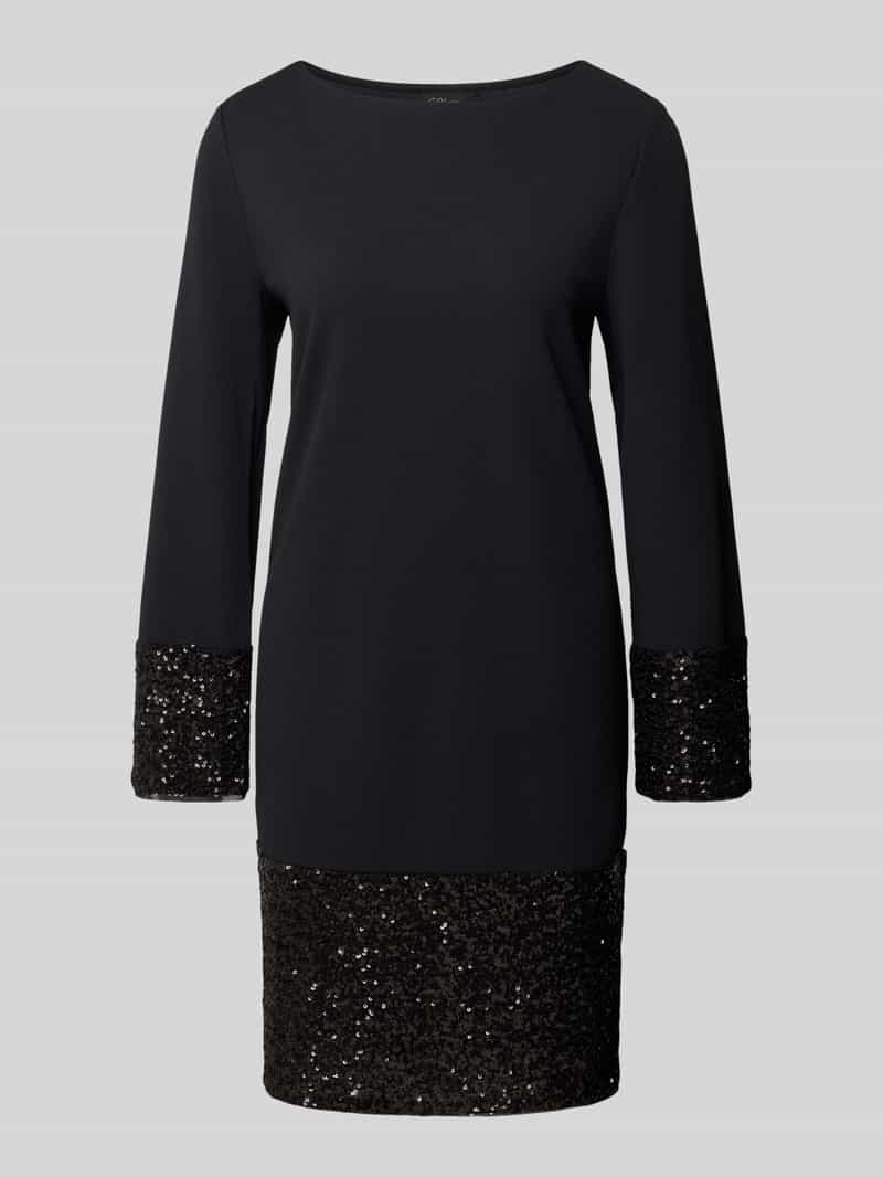 s.Oliver BLACK LABEL Relaxed fit mini-jurk met pailletten