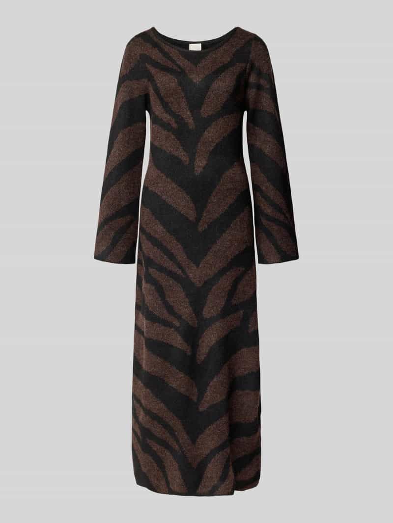 Ichi Midi-jurk in gebreide look model 'Dasila'