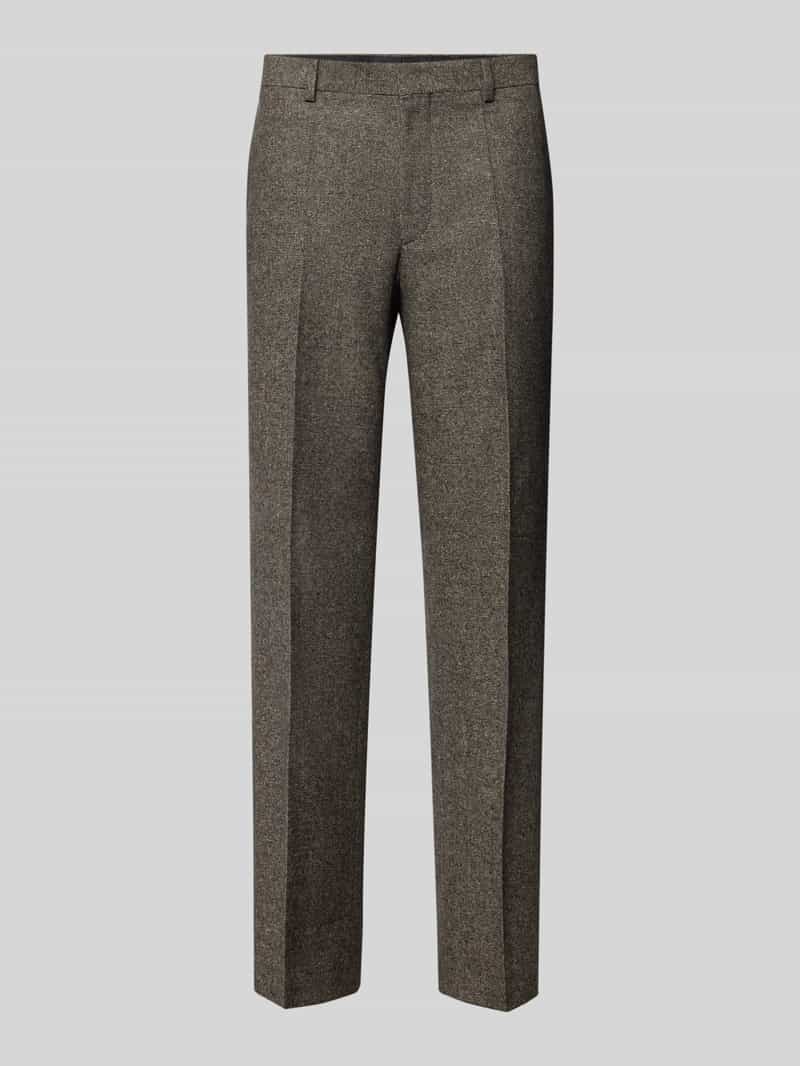 Boss Regular fit pantalon van wolmix met zijde model 'LEON'