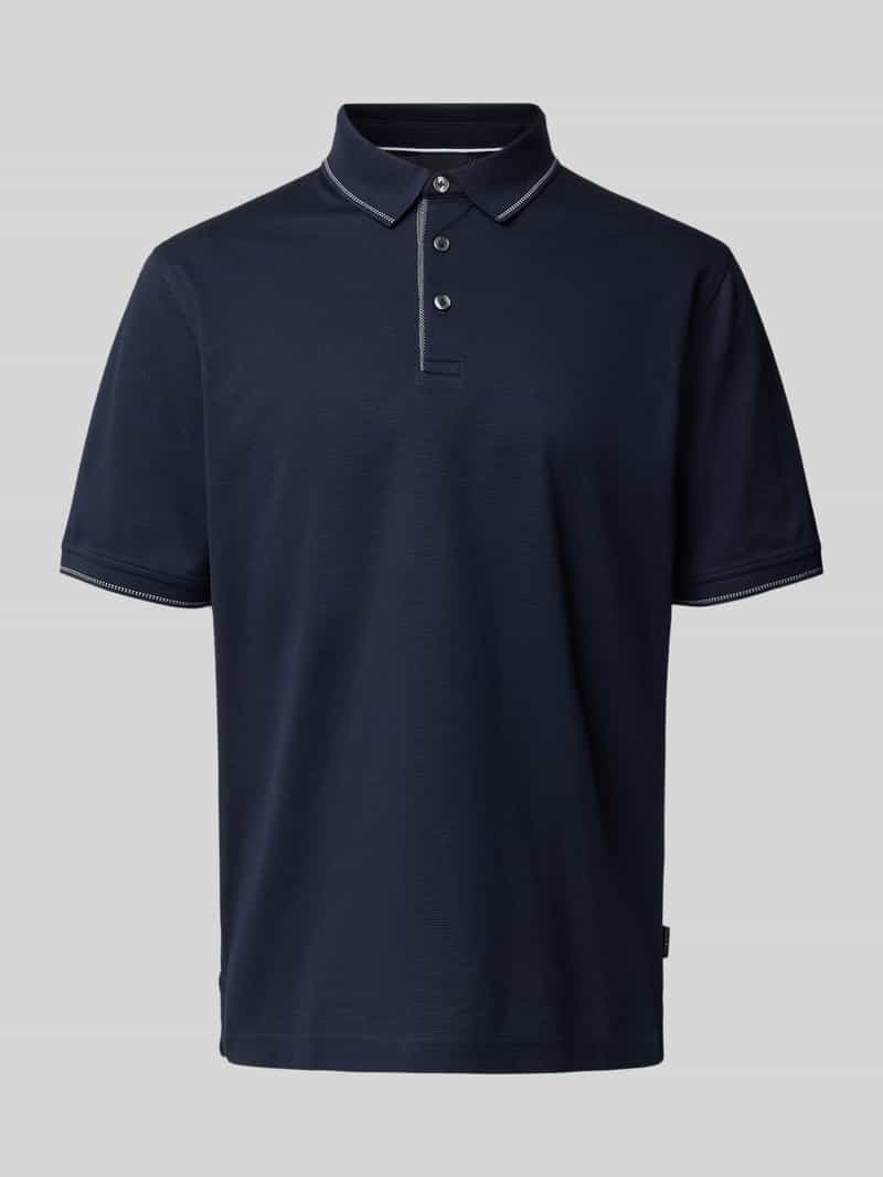 Bugatti Poloshirt met labeldetail